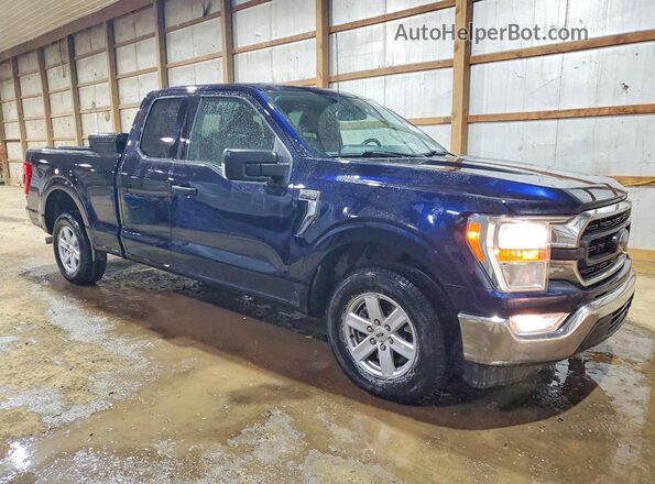 1FTEX1C58MFC81675 2021 FORD F150 Синий Передняя правая четверть