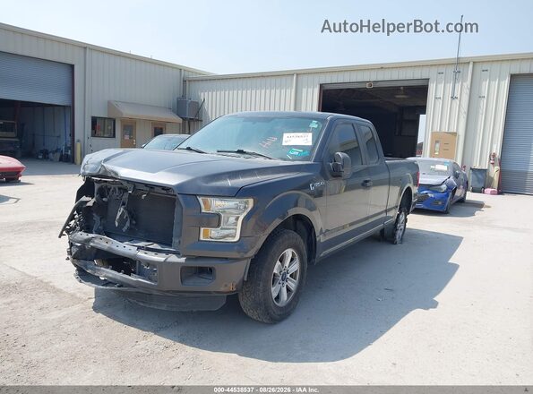 1FTEX1C88GFA77635 2016 FORD F150 Gray Передня ліва чверть