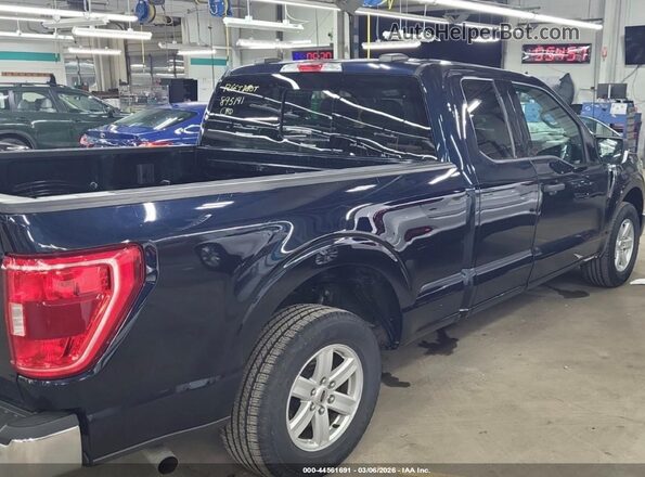 1FTEX1CB0MKD83887 2021 FORD F150 Blue Trasero derecho