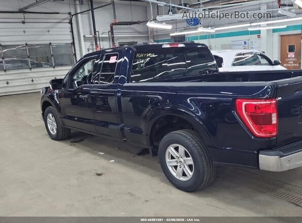 1FTEX1CB0MKD83887 2021 FORD F150 Blue Trasero izquierdo