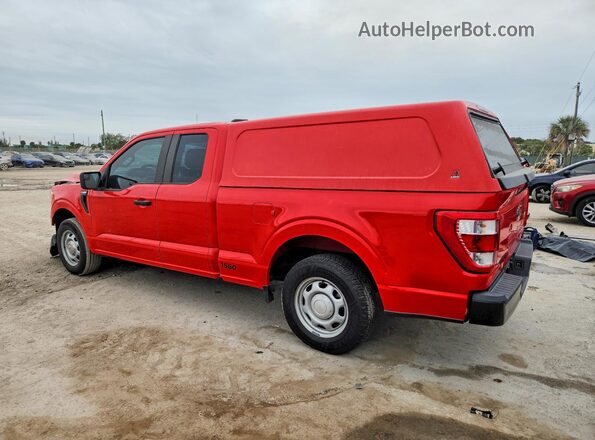 1FTEX1CB8MKD59546 2021 FORD F150 Red Rear left