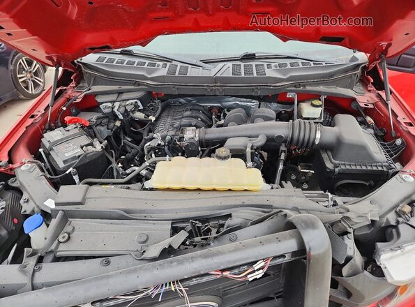 1FTEX1CB8MKD59546 2021 FORD F150 Red Rear interior view