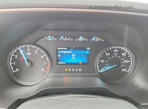 1FTEX1CB8MKD59546 2021 FORD F150 Red Instrument cluster view