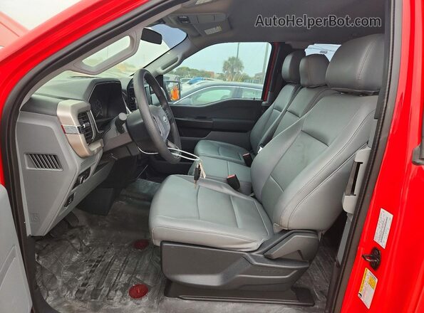 1FTEX1CB8MKD59546 2021 FORD F150 Red Front interior view