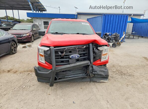 1FTEX1CB8MKD59546 2021 FORD F150 Red Front view