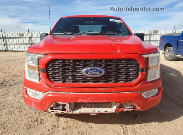 1FTEX1CP1MKD60842 2021 FORD F150 Красный Вид спереди