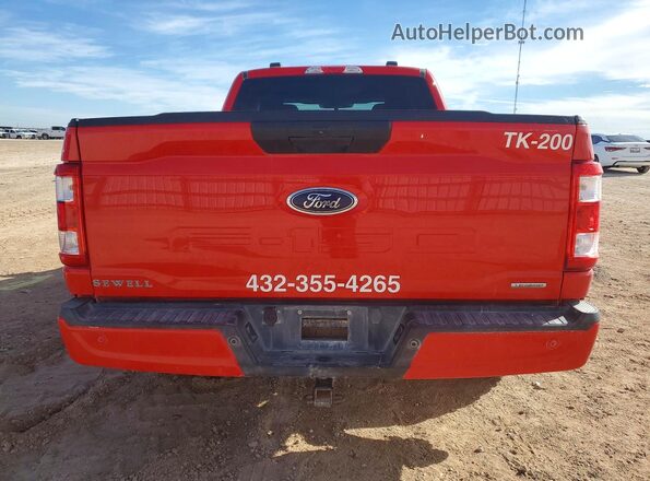 1FTEX1CP1MKD60842 2021 FORD F150 Красный Вид сзади