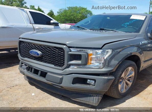 1FTEX1CP8JFD33741 2018 FORD F150 Gray წინა მარცხენა ხედი სამი მეოთხედიდან