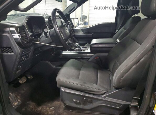 1FTFW1E86MKE88975 2021 FORD F150 Black წინა სალონის ხედი