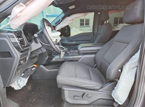 1FTFW1E89NFC14955 2022 FORD F150 Gray Вид салону спереду