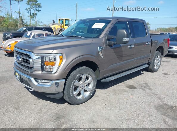 1FTFW1E8XMFC85385 2021 FORD F150 Brown Передня ліва чверть