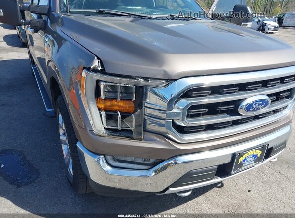 1FTFW1E8XMFC85385 2021 FORD F150 Brown Вид спереду