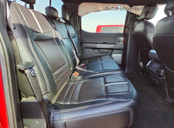 1FTFW1ED0MFB96390 2021 FORD F150 Красный Вид задних сидений