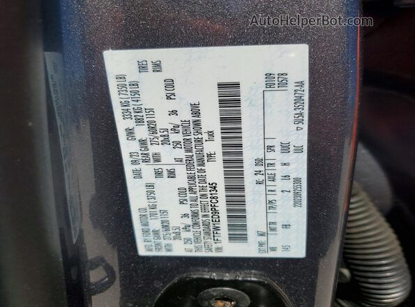 1FTFW1ED9PFC81345 2023 FORD F150 Gray Widok komory silnika