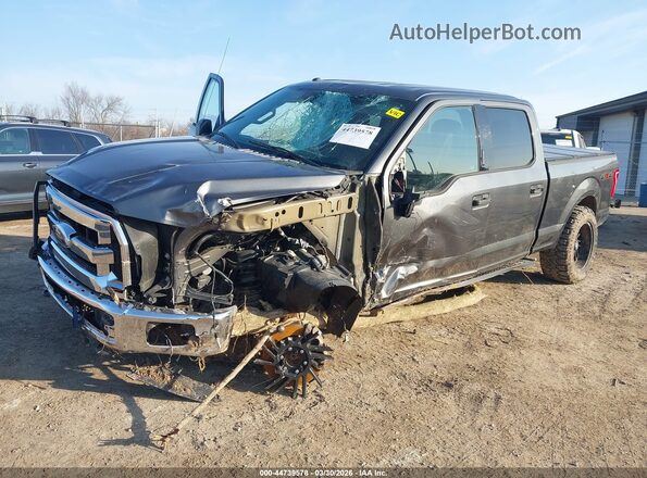 1FTFW1EF3GFC19702 2016 FORD F150 Gray Առջևի ձախ երեք քառորդ տեսարան
