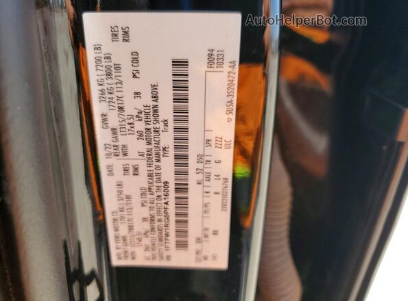 1FTFW1RG0PFA16009 2023 FORD F150 Black 