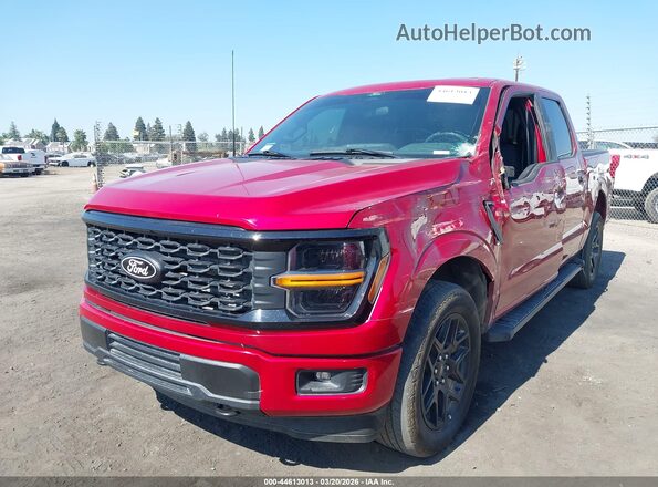 1FTFW2L56RKF08423 2024 FORD F150 Red Vista tres cuartos delantera izquierda
