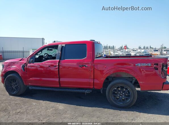 1FTFW2L56RKF08423 2024 FORD F150 Red Vista interior de 360 grados