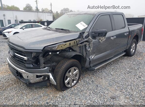 1FTFW3L57SKE52889 2025 FORD F150 Gray Առջևի ձախ երեք քառորդ տեսարան