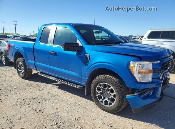 1FTFX1E5XMFC11581 2021 FORD F150 Blue Front right