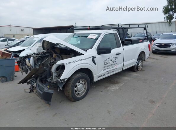 1FTMF1CB7MKD08702 2021 FORD F150 White Առջևի ձախ երեք քառորդ տեսարան