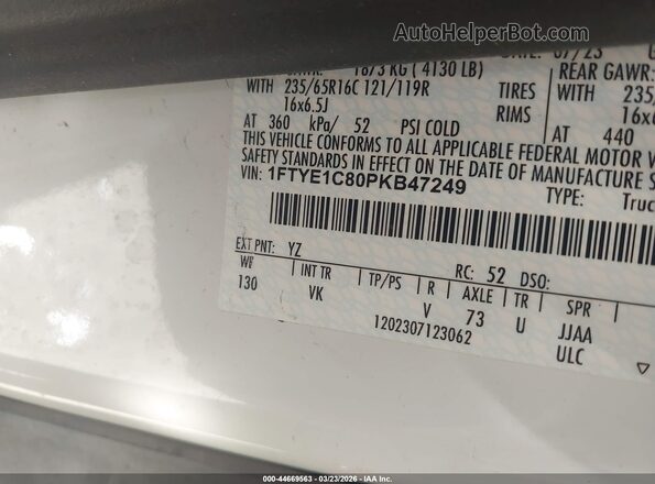 1FTYE1C80PKB47249 2023 FORD TRANSIT-150 Белый Вид подкапотного пространства