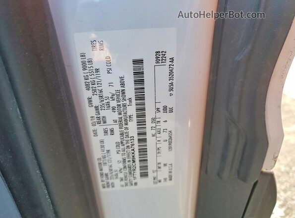1FTYR2CM9KKA76133 2019 FORD TRANSIT White 