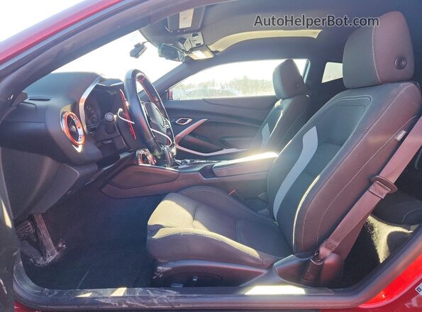 1G1FF1R79M0106959 2021 CHEVROLET CAMARO Burgundy Vista interior delantera