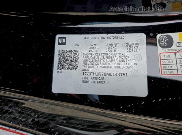 1G1FH1R70M0143151 2021 CHEVROLET CAMARO Red Շարժիչի բաժամունքի տեսք