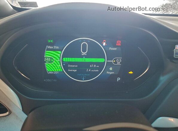 1G1FZ6S09M4112108 2021 CHEVROLET BOLT Blue Вид щитка приладів