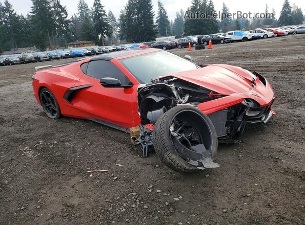 1G1Y72D40L5113986 2020 CHEVROLET CORVETTE Red Przód prawy