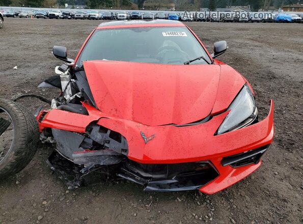 1G1Y72D40L5113986 2020 CHEVROLET CORVETTE Red Widok z przodu