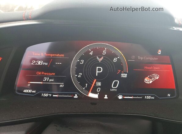 1G1YA2D42S5108384 2025 CHEVROLET CORVETTE Gray Widok zestawu wskaźników