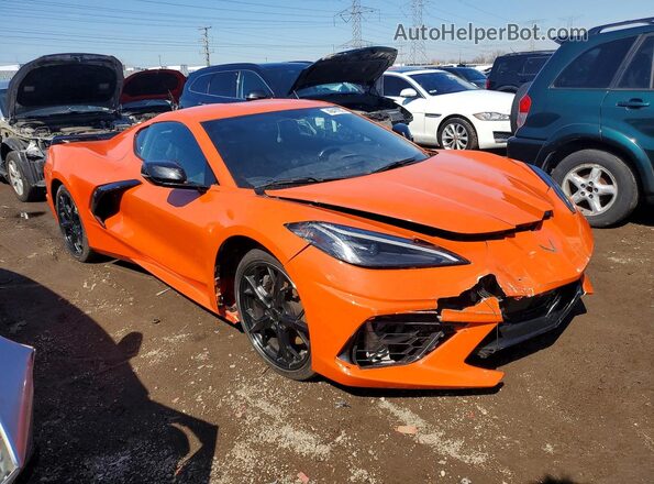 1G1YA2D45M5114215 2021 CHEVROLET CORVETTE Orange Przód prawy