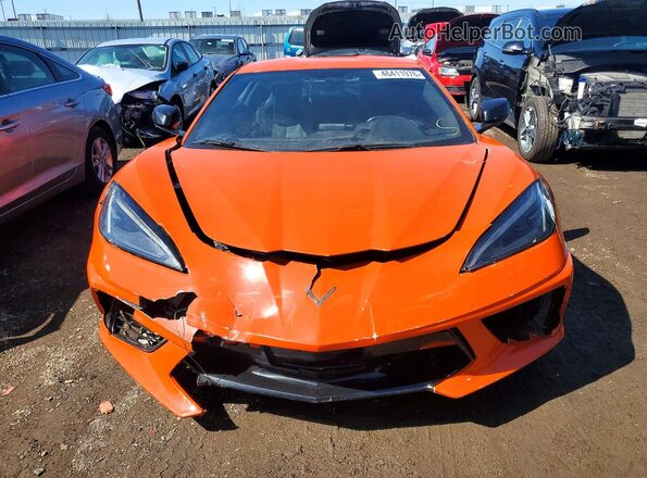 1G1YA2D45M5114215 2021 CHEVROLET CORVETTE Orange Widok z przodu
