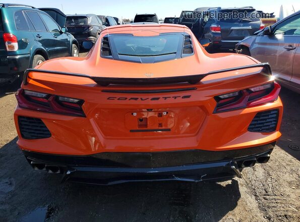 1G1YA2D45M5114215 2021 CHEVROLET CORVETTE Orange Widok z tyłu