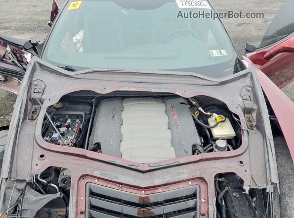 1G1YB2D75G5108975 2016 CHEVROLET CORVETTE Burgundy Widok wnętrza z tyłu