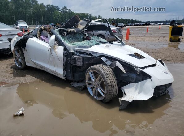 1G1YB2D77J5103235 2018 CHEVROLET CORVETTE White Delantero derecho