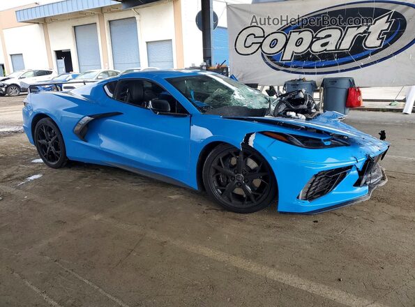 1G1YC2D42M5125571 2021 CHEVROLET CORVETTE Blue Front right