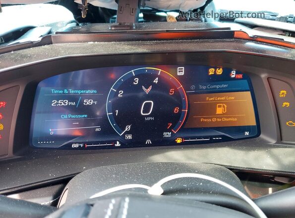 1G1YC2D42M5125571 2021 CHEVROLET CORVETTE Blue Instrument cluster view