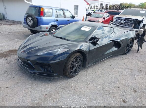 1G1YC2D47N5121503 2022 CHEVROLET CORVETTE Black Vista tres cuartos delantera izquierda