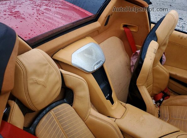 1G1YC3D41M5117242 2021 CHEVROLET CORVETTE Red Rear seats view