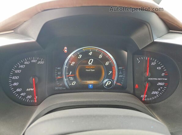 1G1YM2D76G5117260 2016 CHEVROLET CORVETTE White ხელსაწყოთა პანელის ხედი