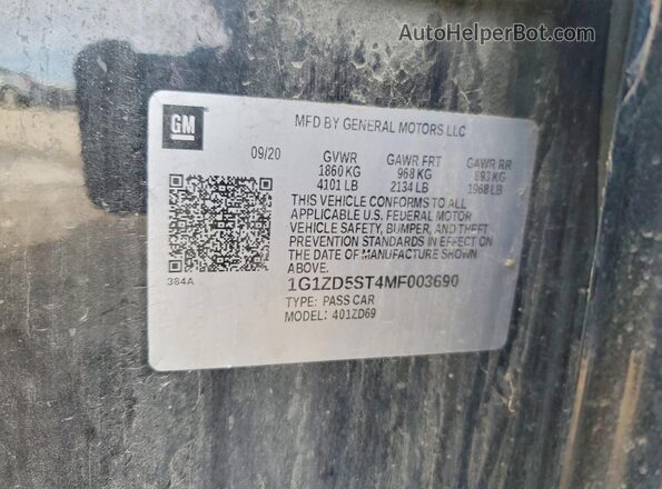 1G1ZD5ST4MF003690 2021 CHEVROLET MALIBU Black Շարժիչի բաժամունքի տեսք
