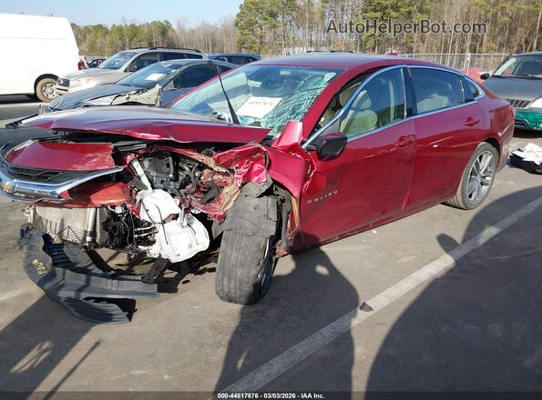 1G1ZD5ST7MF056223 2021 CHEVROLET MALIBU Red Առջևի ձախ երեք քառորդ տեսարան
