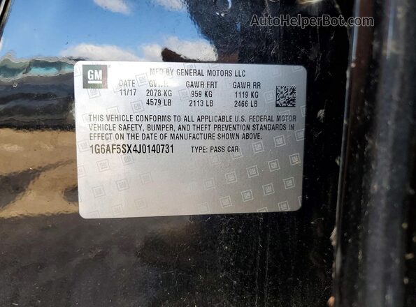 1G6AF5SX4J0140731 2018 CADILLAC ATS Black Вид наклейки з VIN-кодом