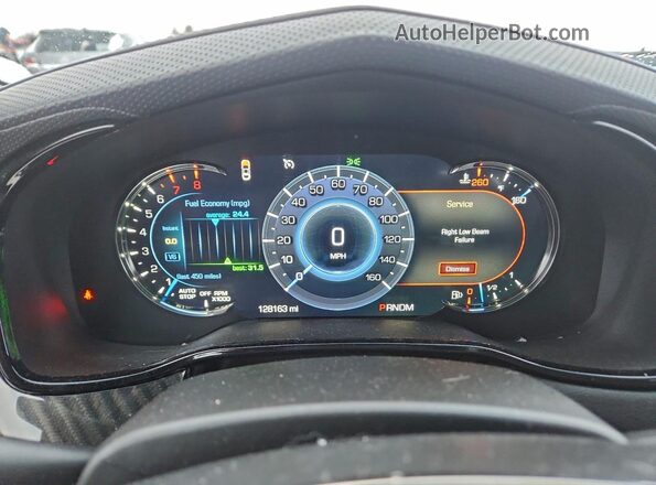 1G6AY5SS0G0134075 2016 CADILLAC CTS Gray Вид щитка приладів