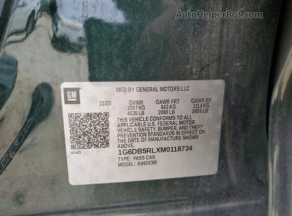 1G6DB5RLXM0118734 2021 CADILLAC CT4 Green 