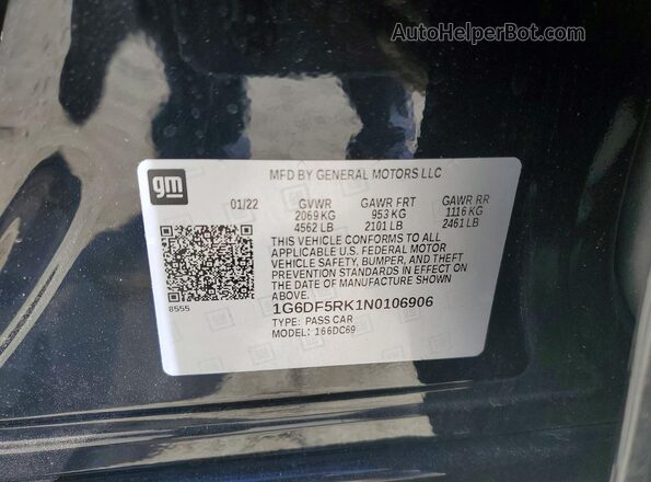 1G6DF5RK1N0106906 2022 CADILLAC CT4 Black Vista del compartimento del motor
