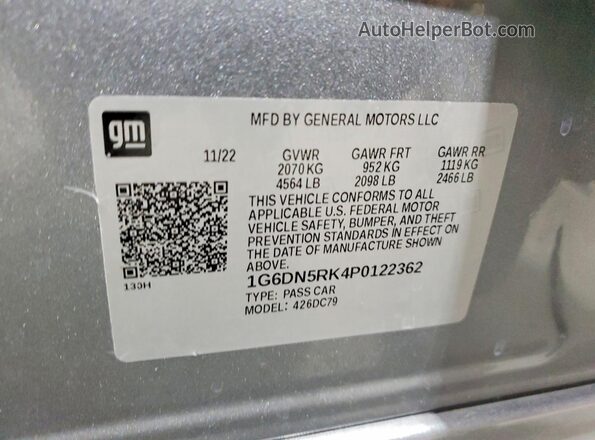 1G6DN5RK4P0122362 2023 CADILLAC CT5 Silver Widok komory silnika